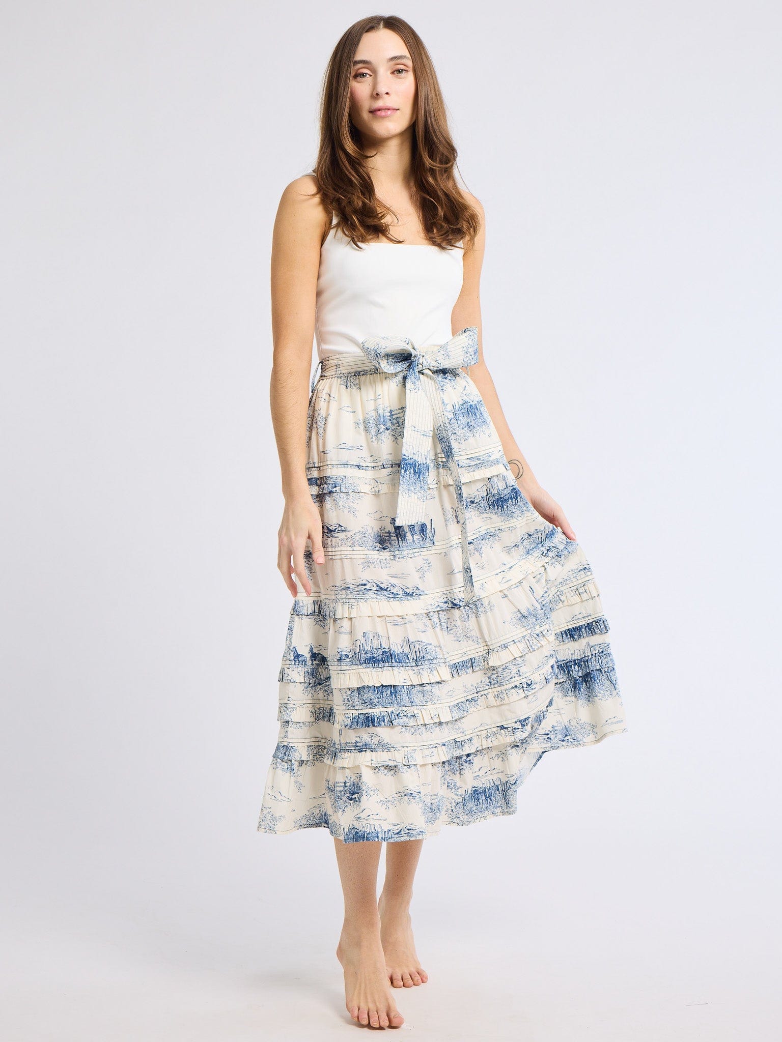 MILLE Clothing Kasia Skirt in Western Toile
