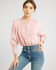 MILLE Clothing Keaton Top in Pink Jacquard