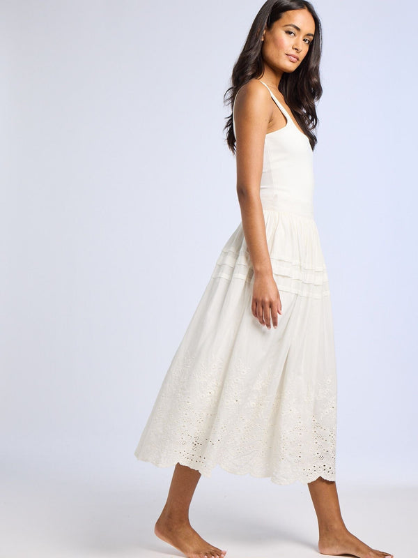 Leonie Skirt in White Eyelet — view 6