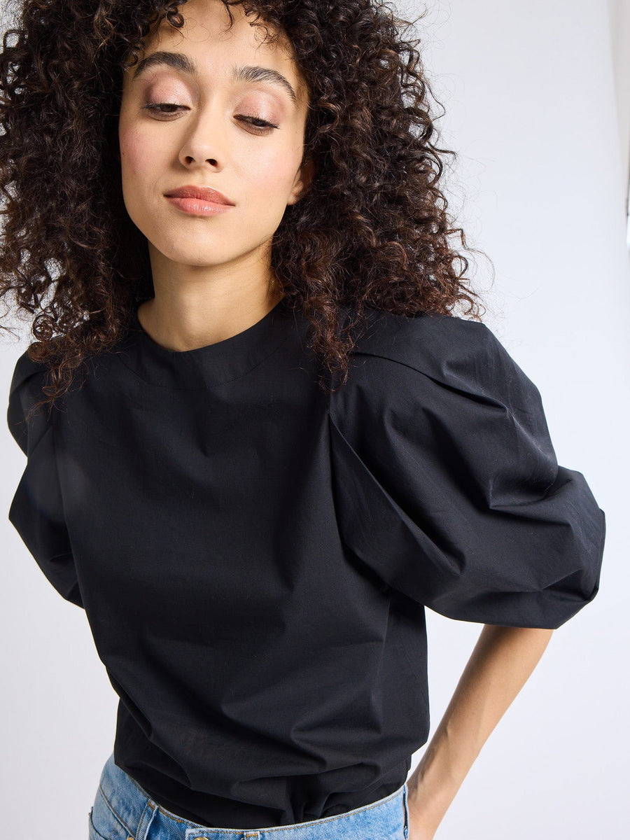 Lila Top in Black — alternate view