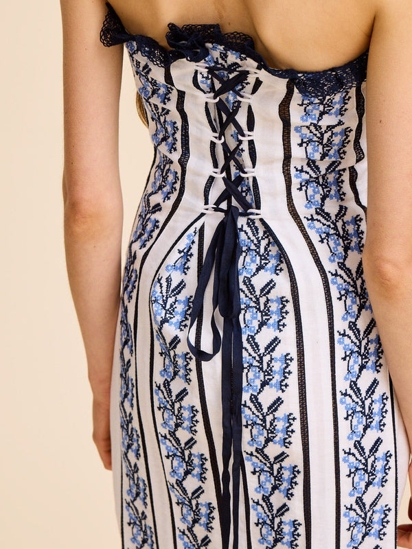 Liliana Dress in Santorini Embroidery — view 11