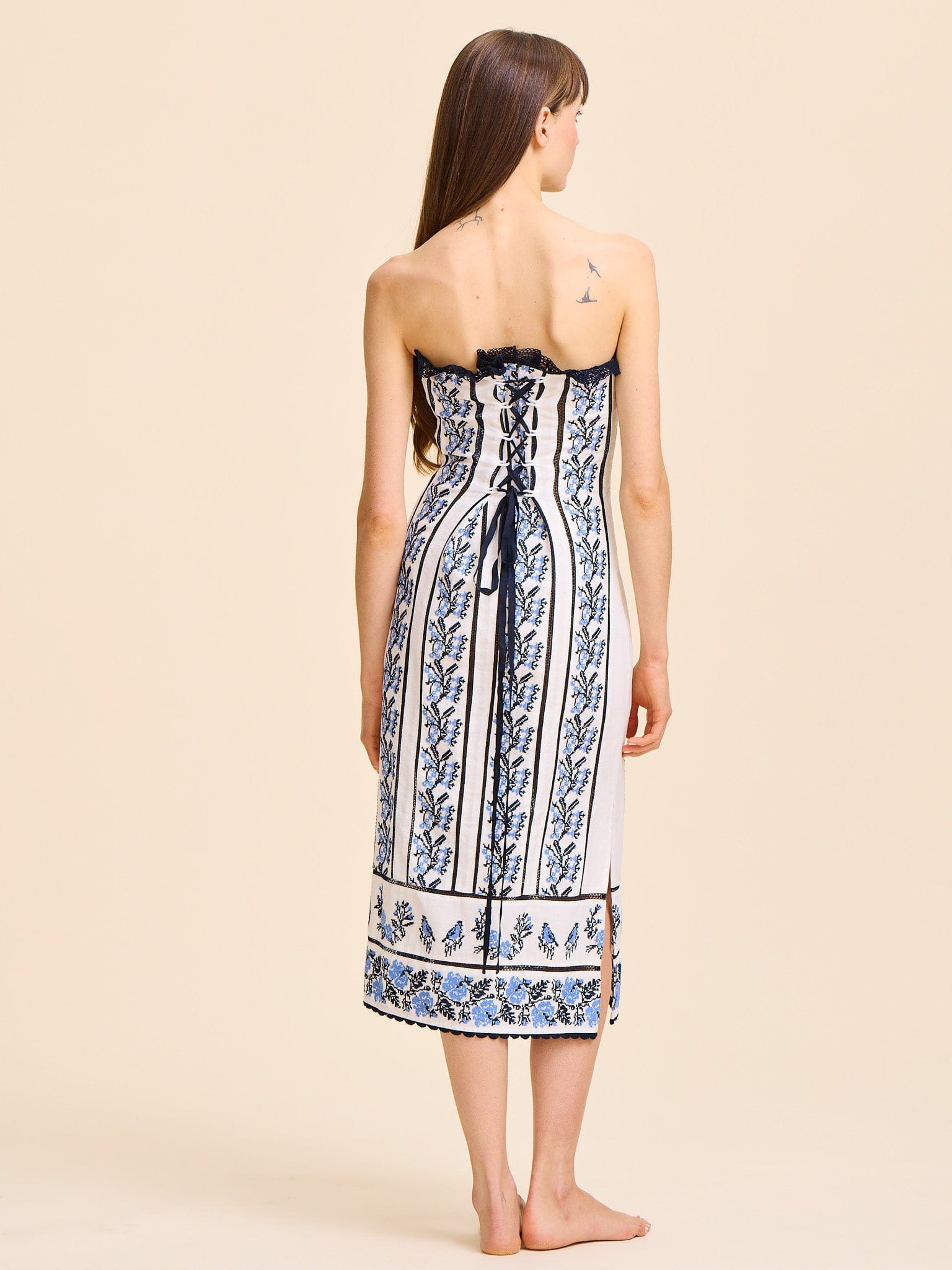 MILLE Clothing Liliana Dress in Santorini Embroidery