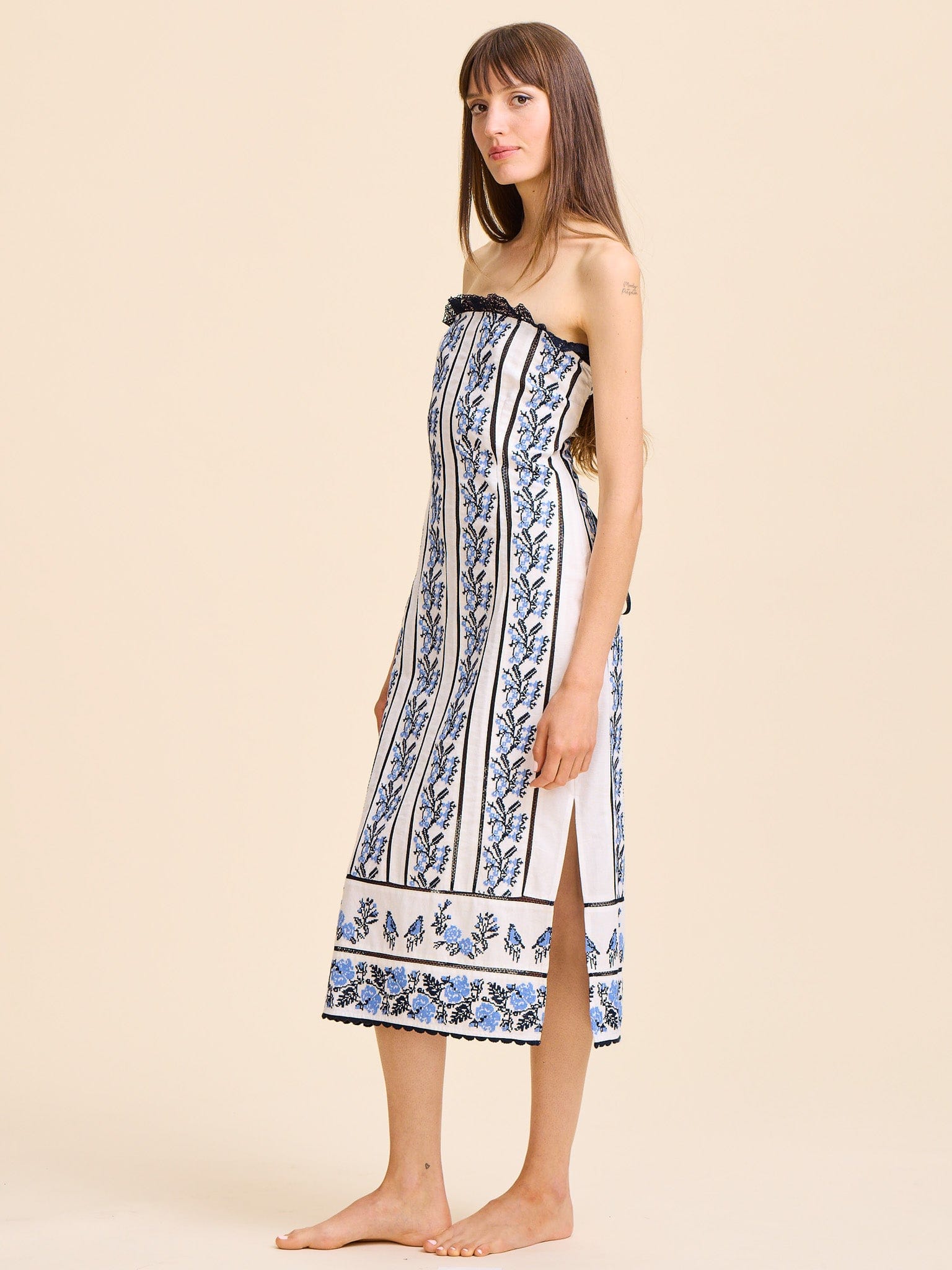 MILLE Clothing Liliana Dress in Santorini Embroidery