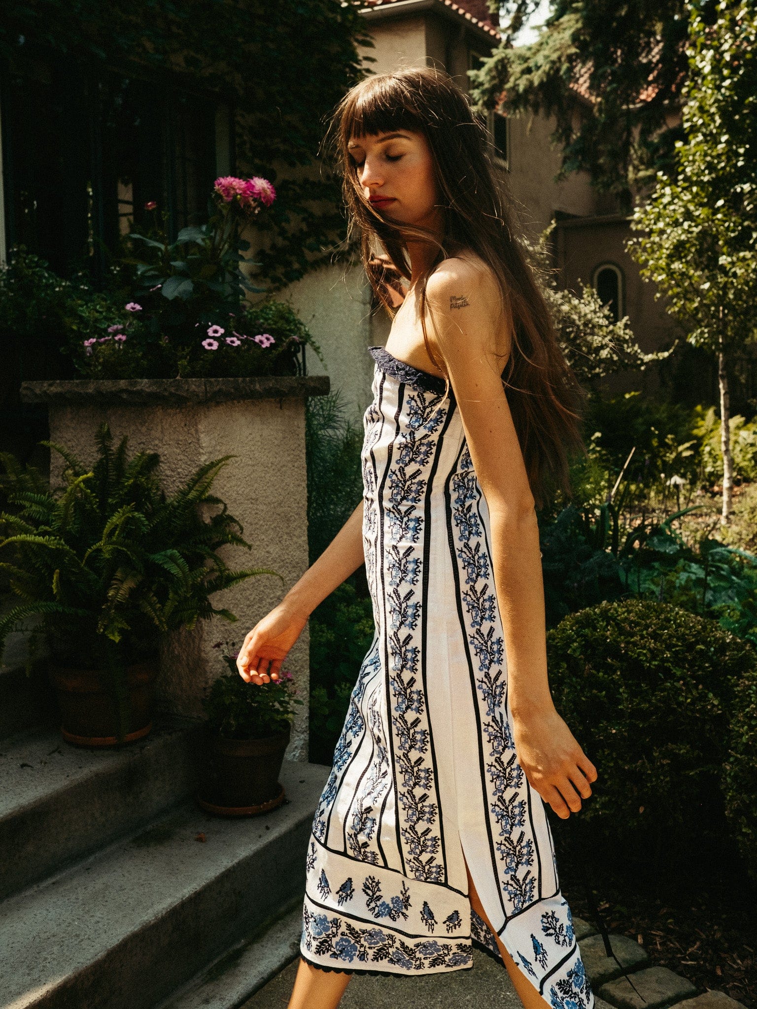 MILLE Clothing Liliana Dress in Santorini Embroidery