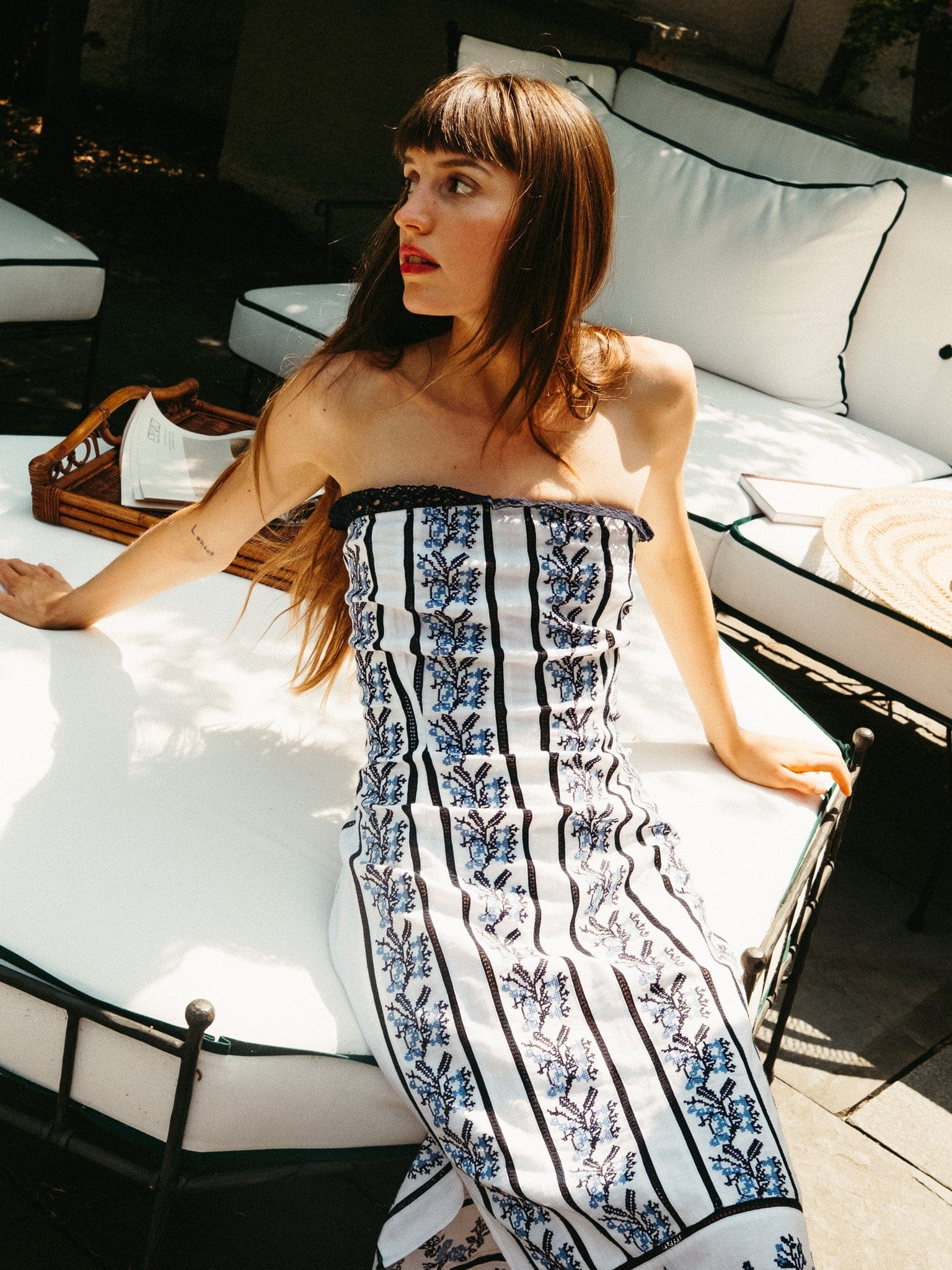 MILLE Clothing Liliana Dress in Santorini Embroidery