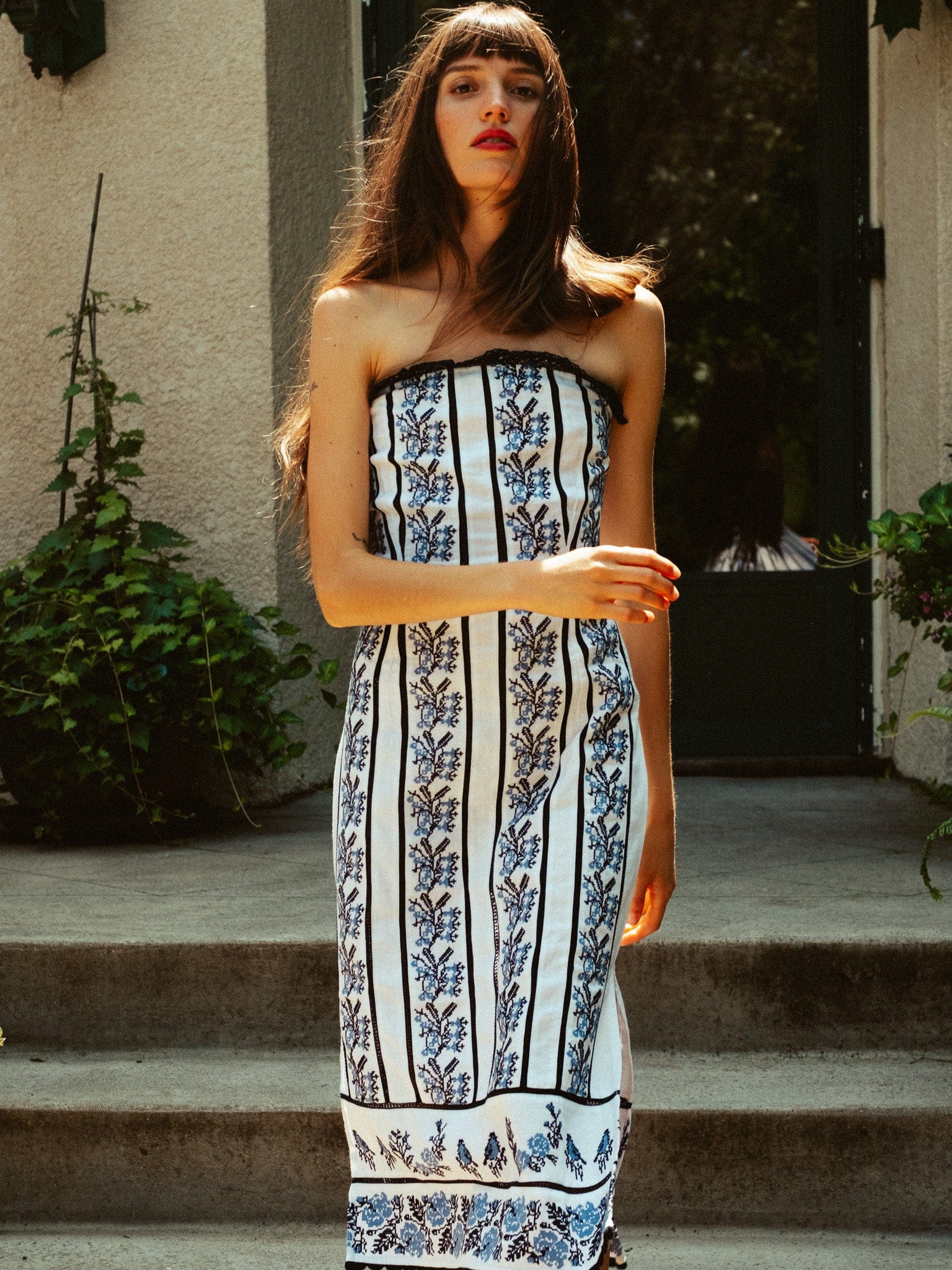 MILLE Clothing Liliana Dress in Santorini Embroidery