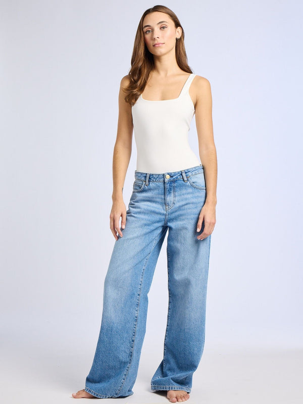 Lizzie Mid Rise Slouchy Jean in Pacific — view 9