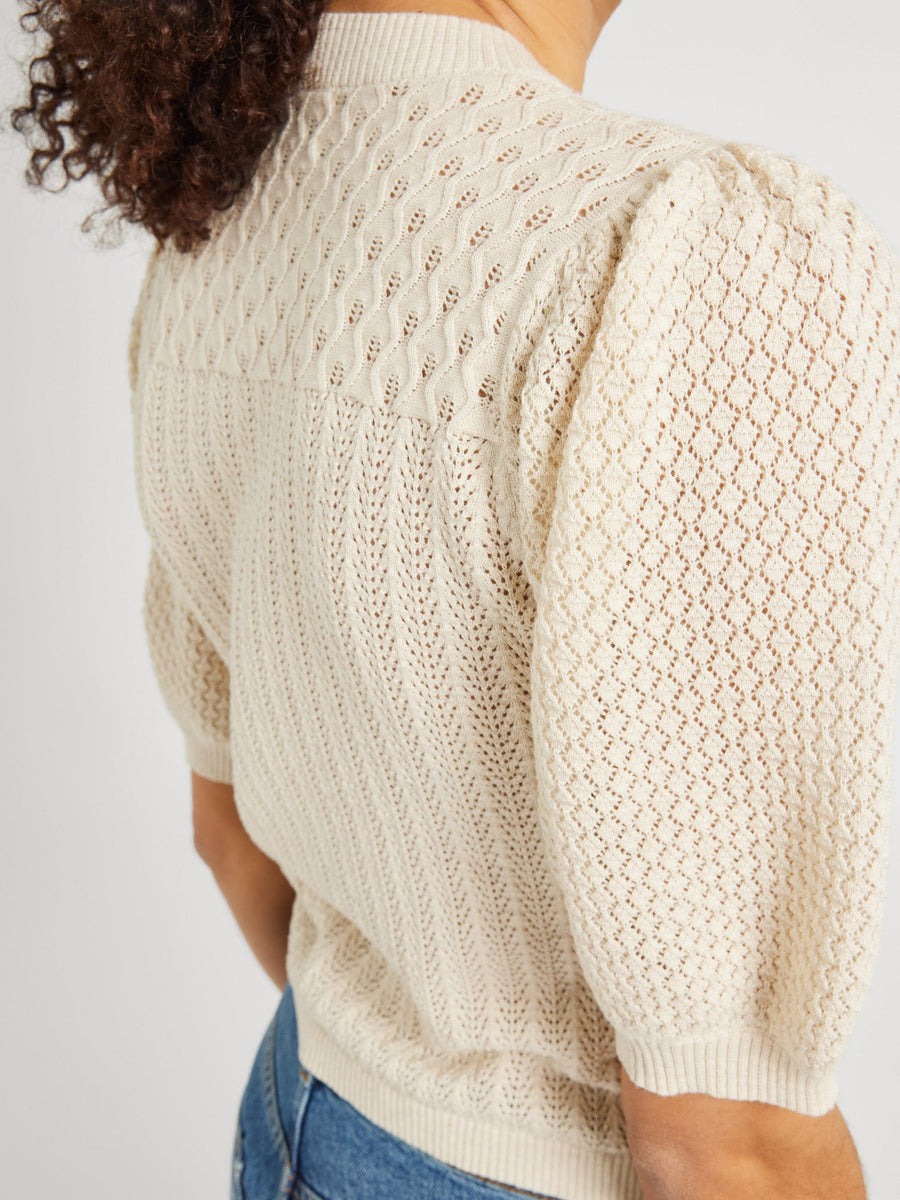 Lola Pullover in Ivory — alternate view