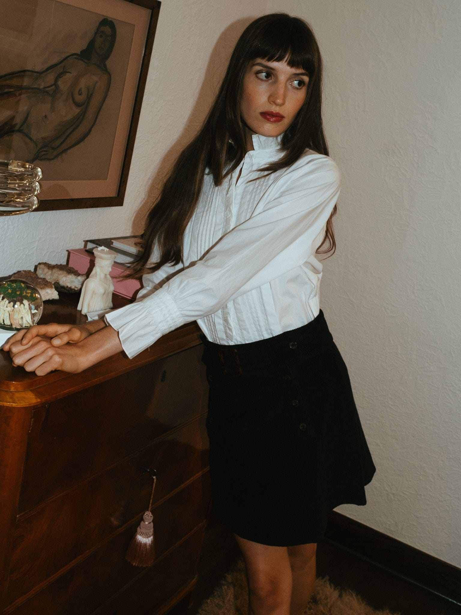 MILLE Clothing Lorelei Skirt in Black Cord