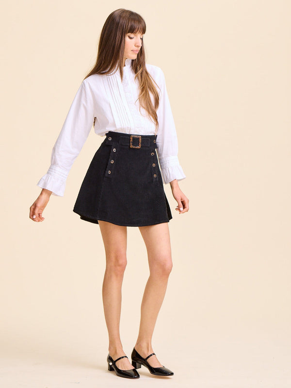 Lorelei Skirt in Black Cord — view 7