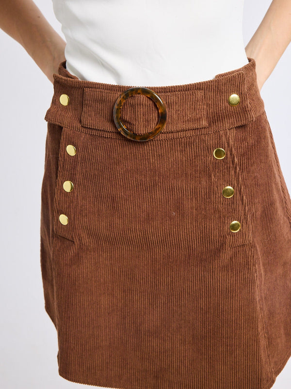 Lorelei Skirt in Coffee Cord — view 12