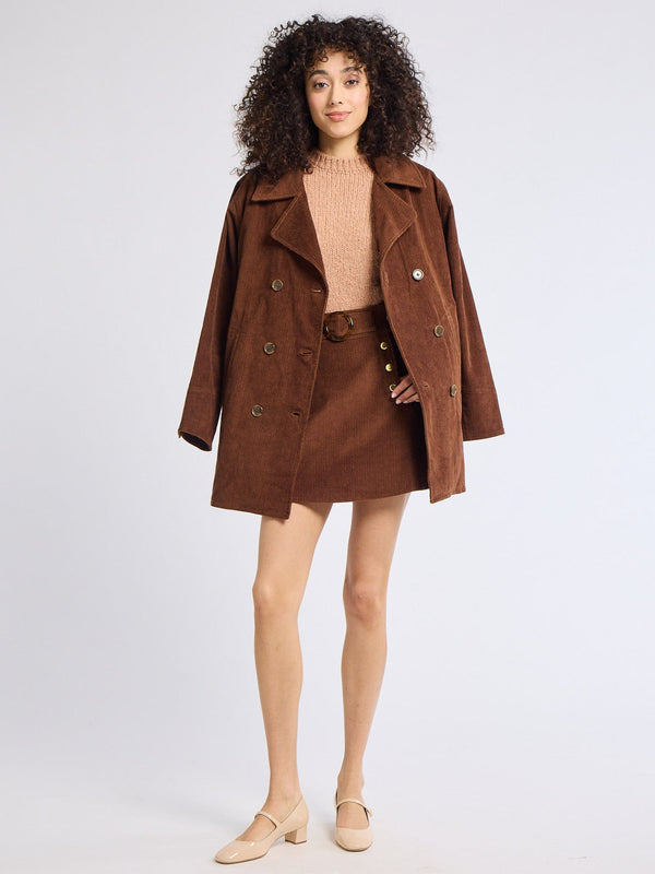 Lorelei Skirt in Coffee Cord — view 8