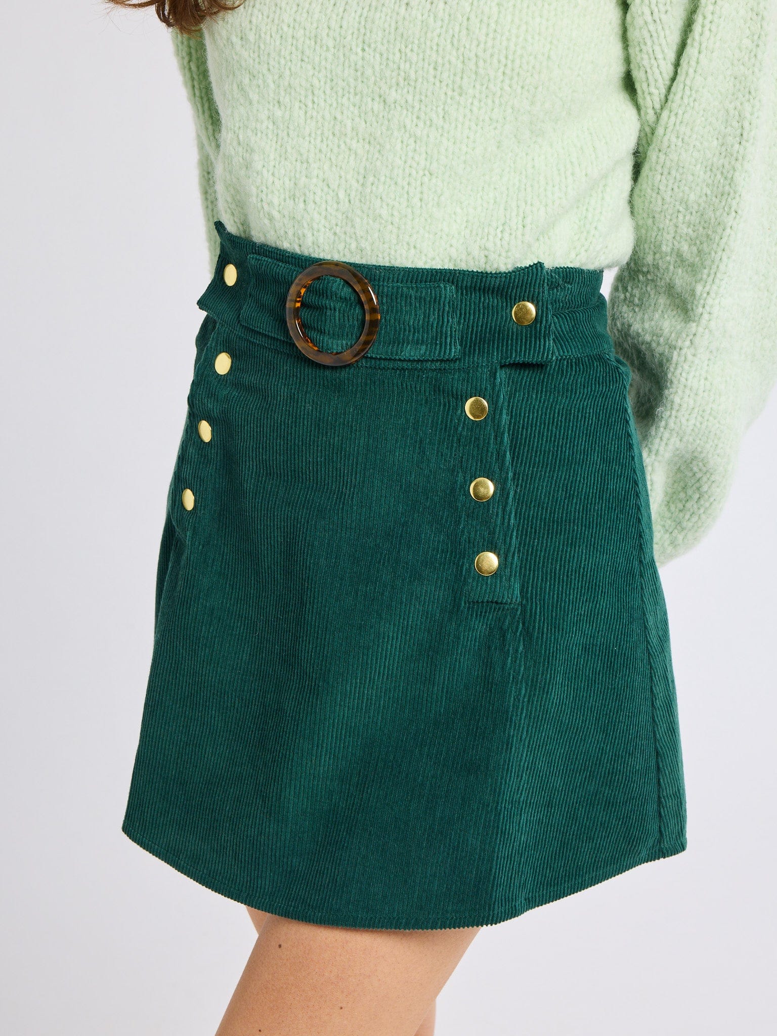 MILLE Clothing Lorelei Skirt in Spruce Cord