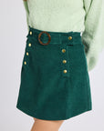 MILLE Clothing Lorelei Skirt in Spruce Cord