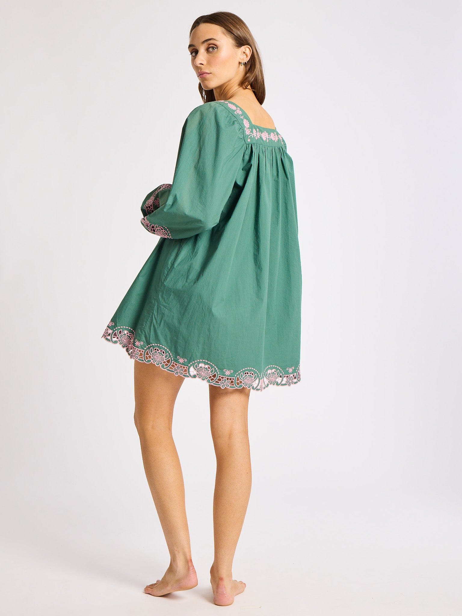 MILLE Clothing Lovina Dress in Palm Eyelet