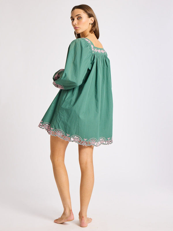 Lovina Dress in Palm Eyelet — view 9