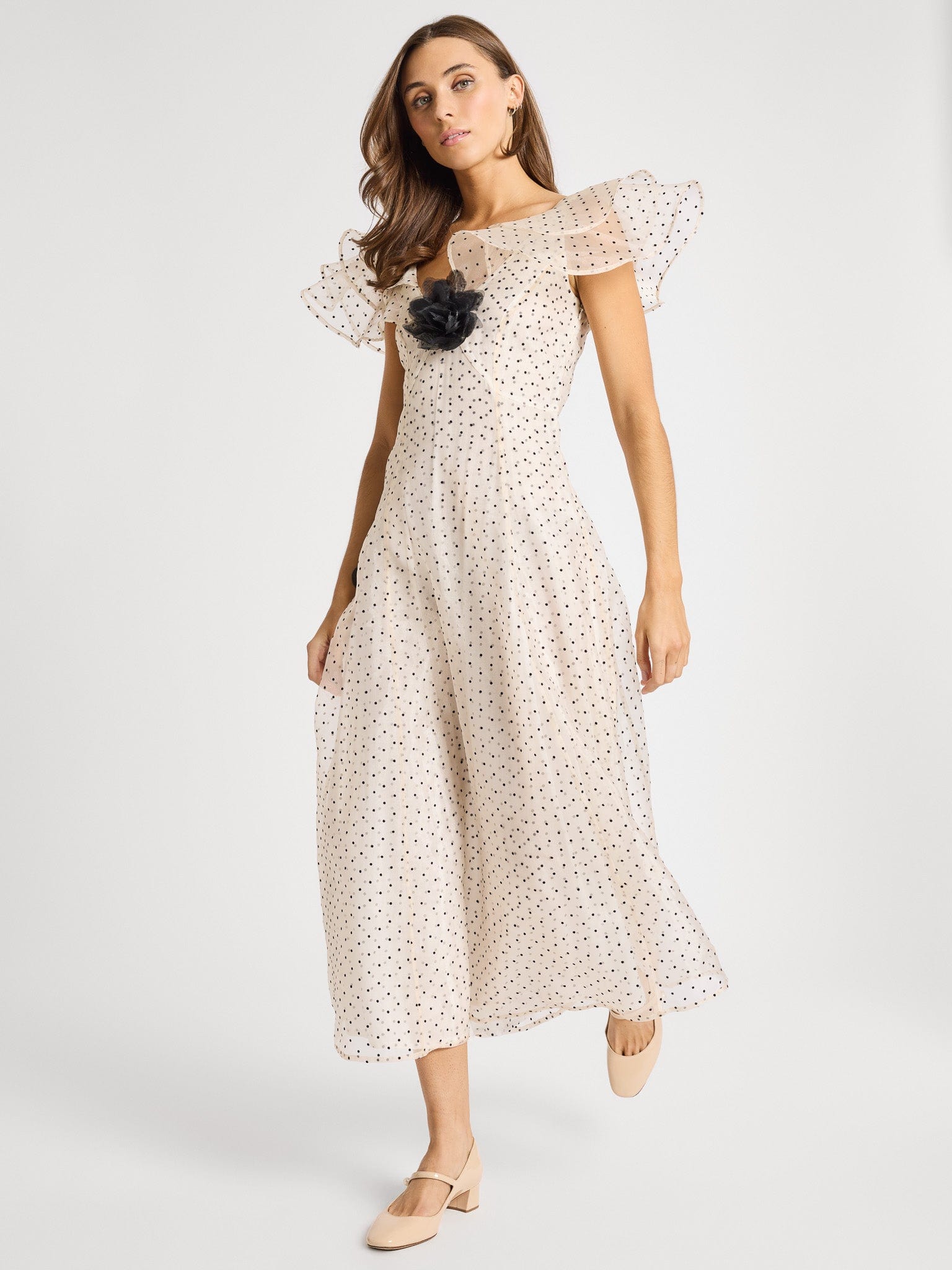 Lucie Dress in Organza Dot – MILLE