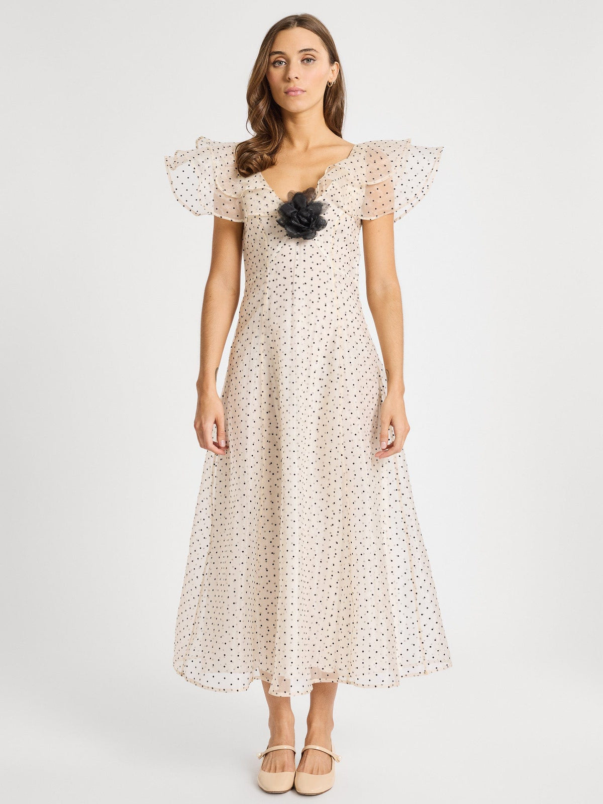Lucie Dress in Organza Dot — The cut