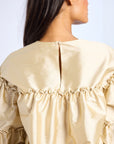 MILLE Clothing Mae Top in Almond Taffeta