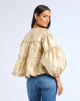 MILLE Clothing Mae Top in Almond Taffeta