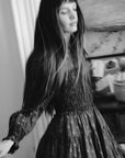 MILLE Clothing Maeve Dress in Burgundy Foulard
