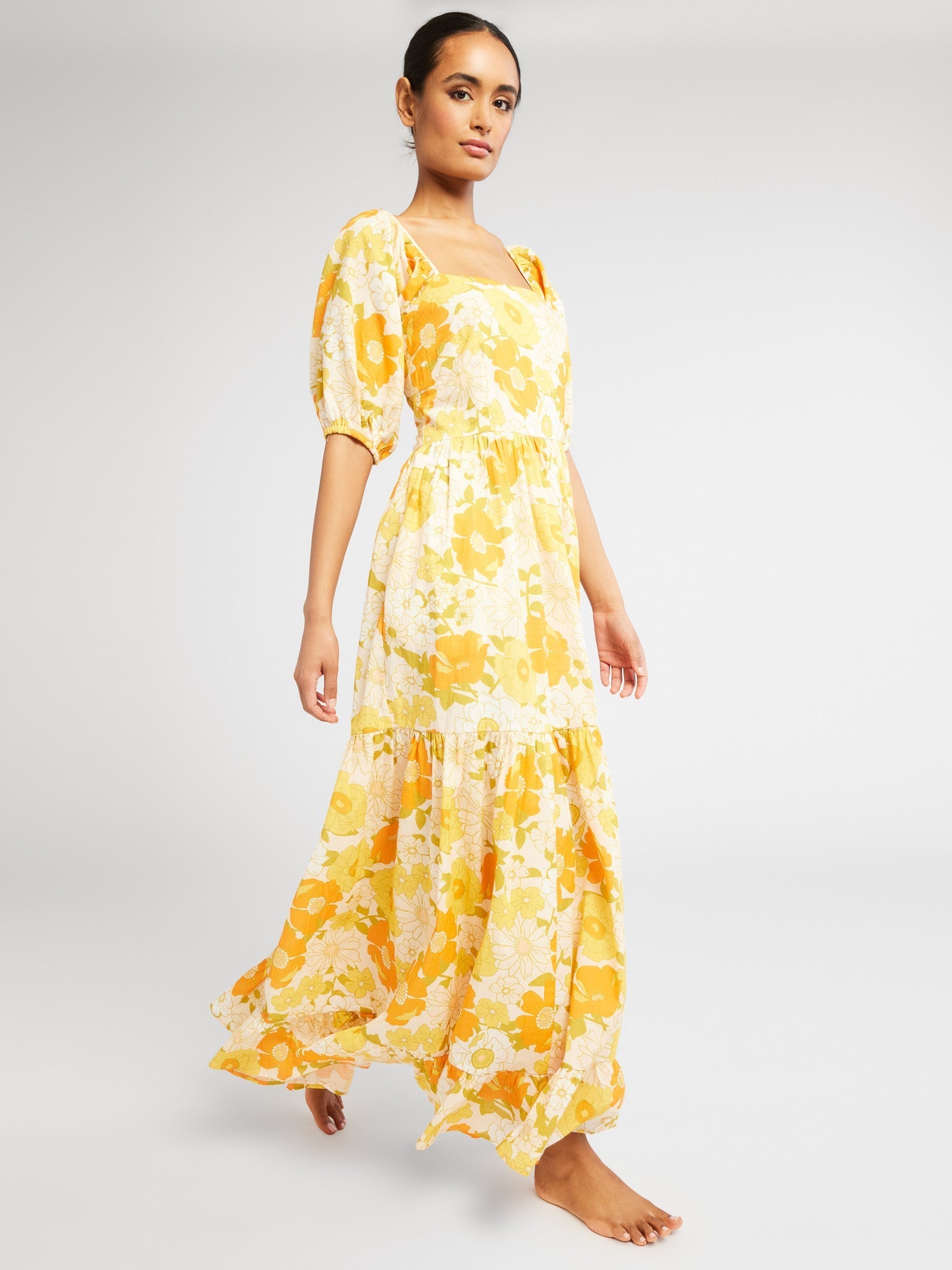 Manon Dress in Retro Floral – MILLE