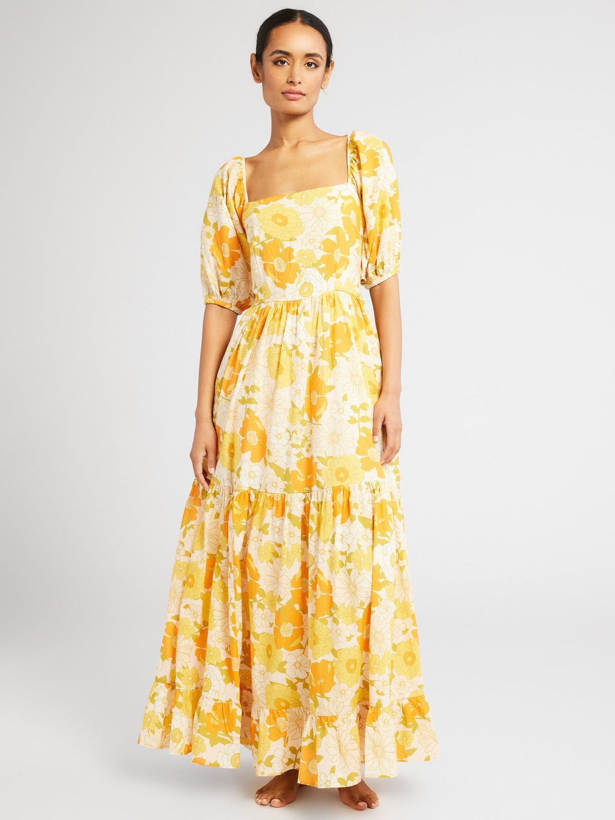 Manon Dress in Retro Floral — The cut