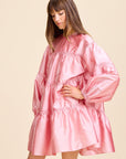 MILLE Clothing Mara Dress in Peony Taffeta