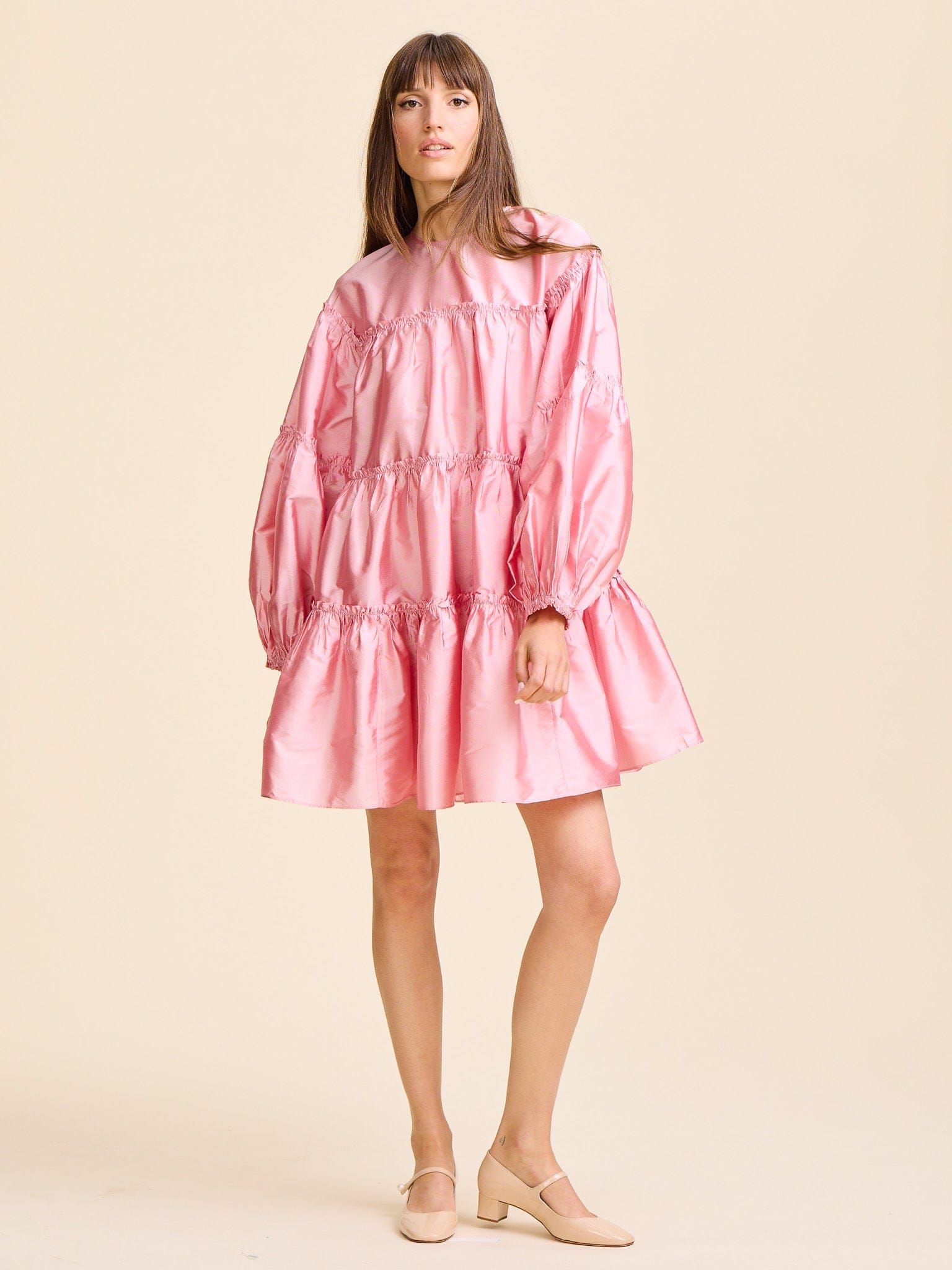 MILLE Clothing Mara Dress in Peony Taffeta