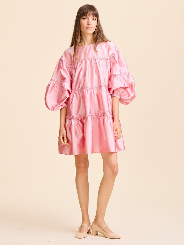 Mara Dress in Peony Taffeta — view 7