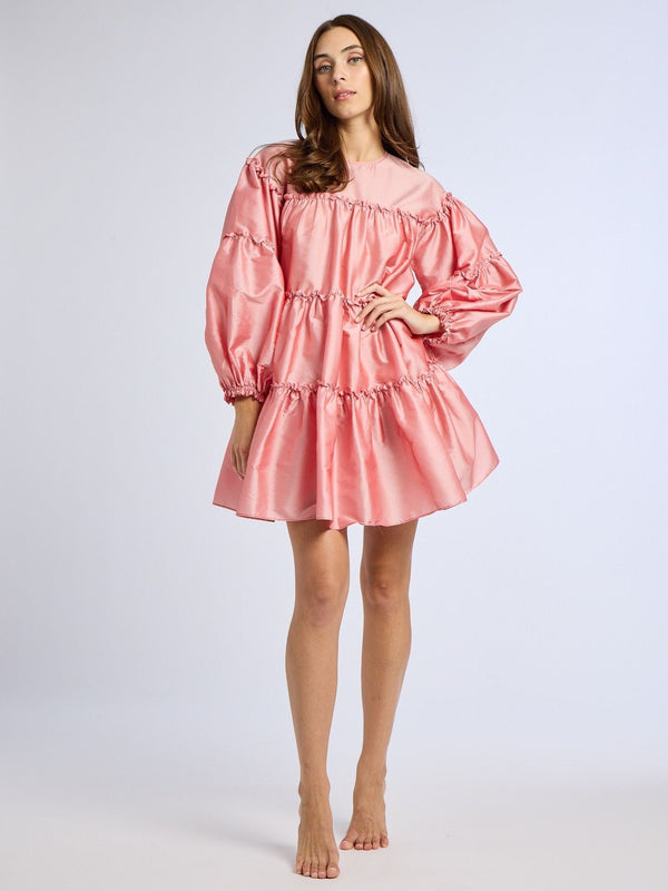 Mara Dress in Peony Taffeta — view 16