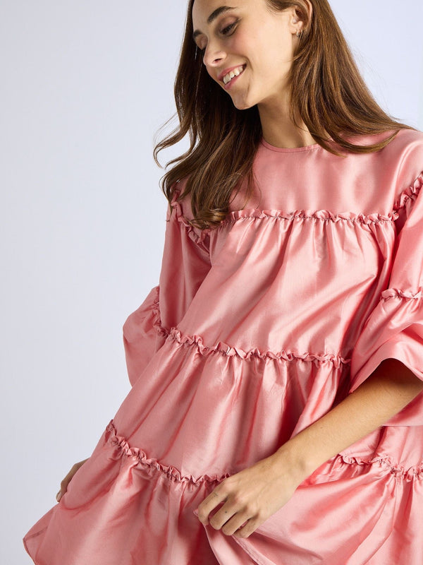 Mara Dress in Peony Taffeta — view 17