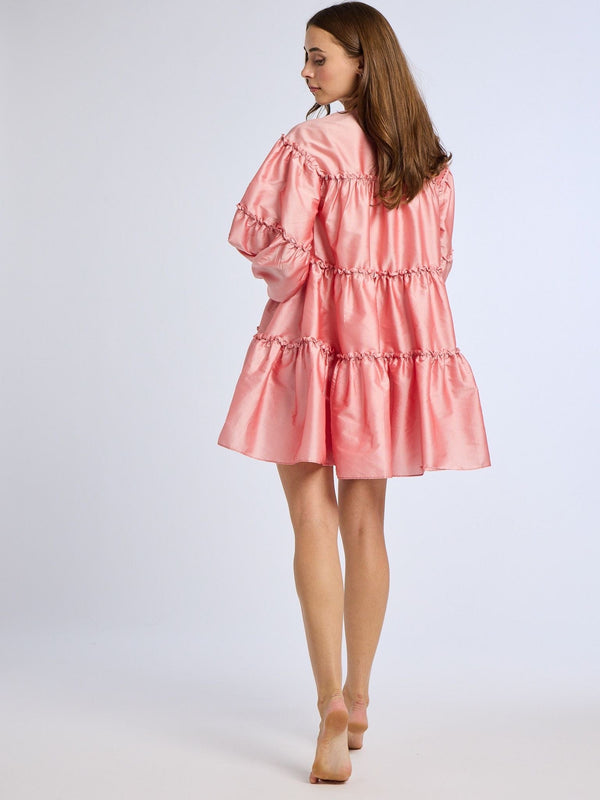 Mara Dress in Peony Taffeta — view 18