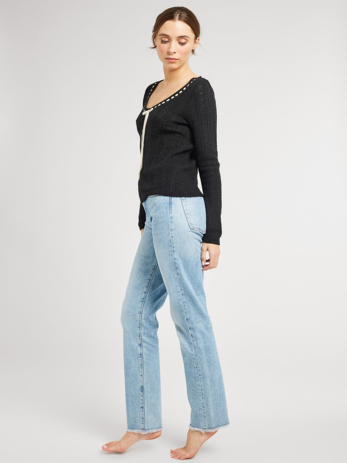 Margaret Pullover in Black — The cut