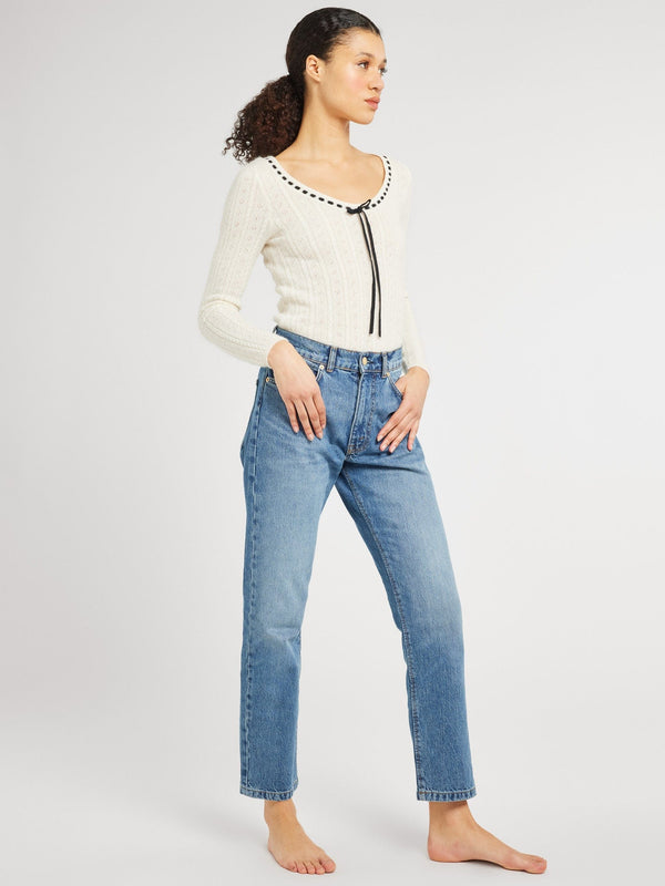 Margaret Pullover in Ivory — view 6