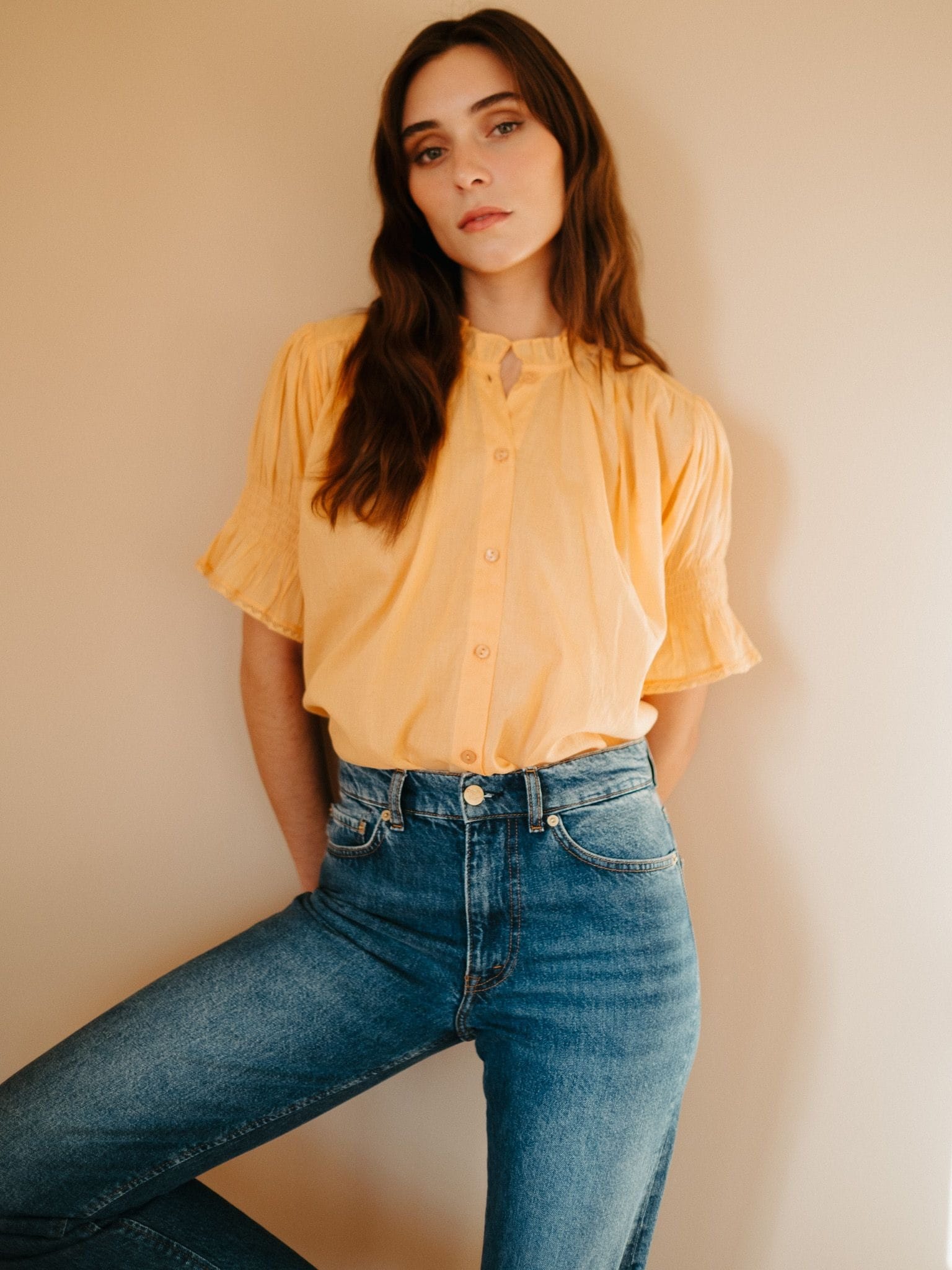 MILLE Clothing Marnie Top in Apricot