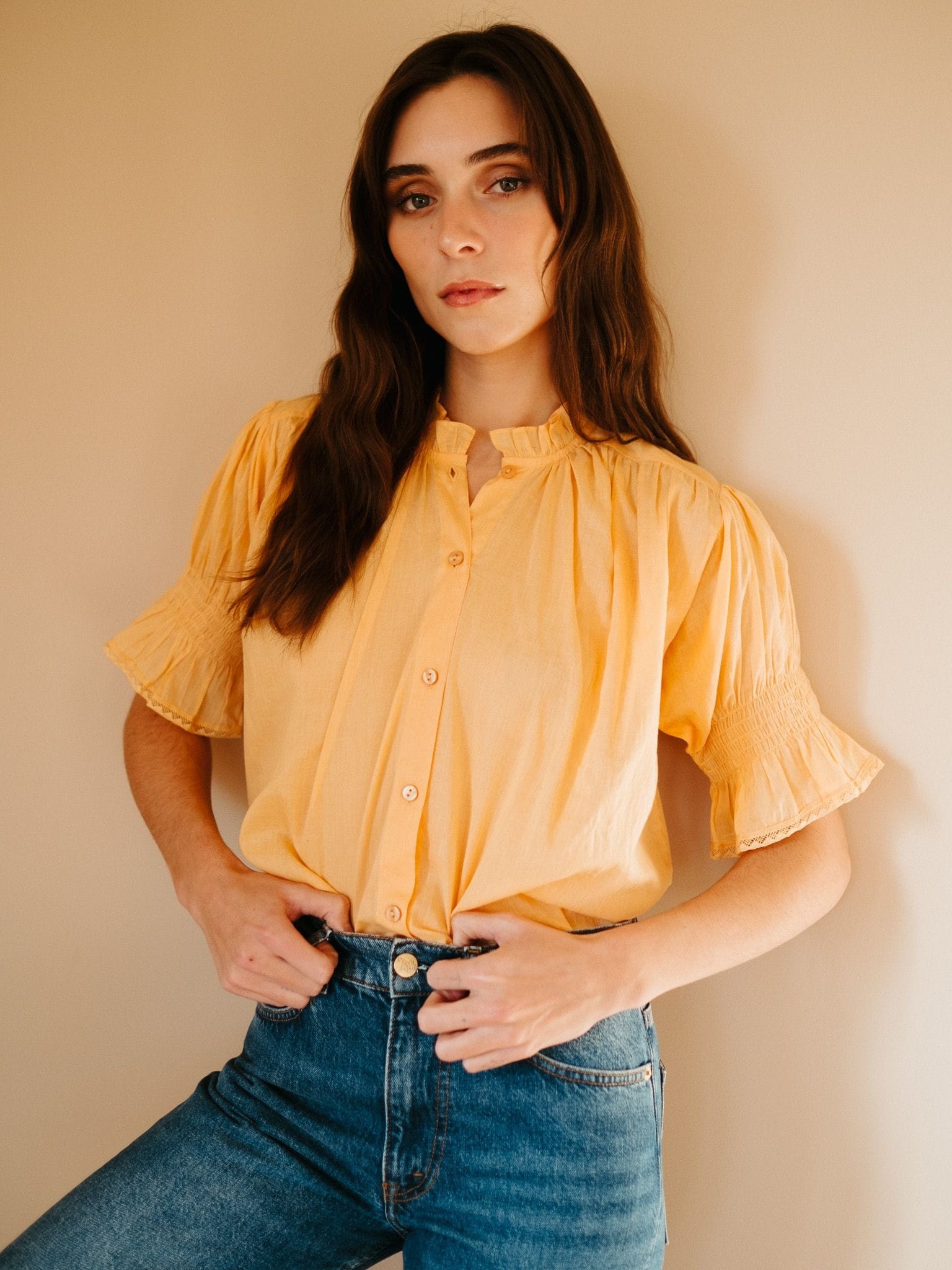 MILLE Clothing Marnie Top in Apricot