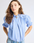 MILLE Clothing Marnie Top in Blue Oxford