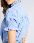 MILLE Clothing Marnie Top in Blue Oxford
