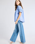 MILLE Clothing Marnie Top in Blue Oxford
