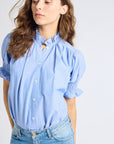 MILLE Clothing Marnie Top in Blue Oxford
