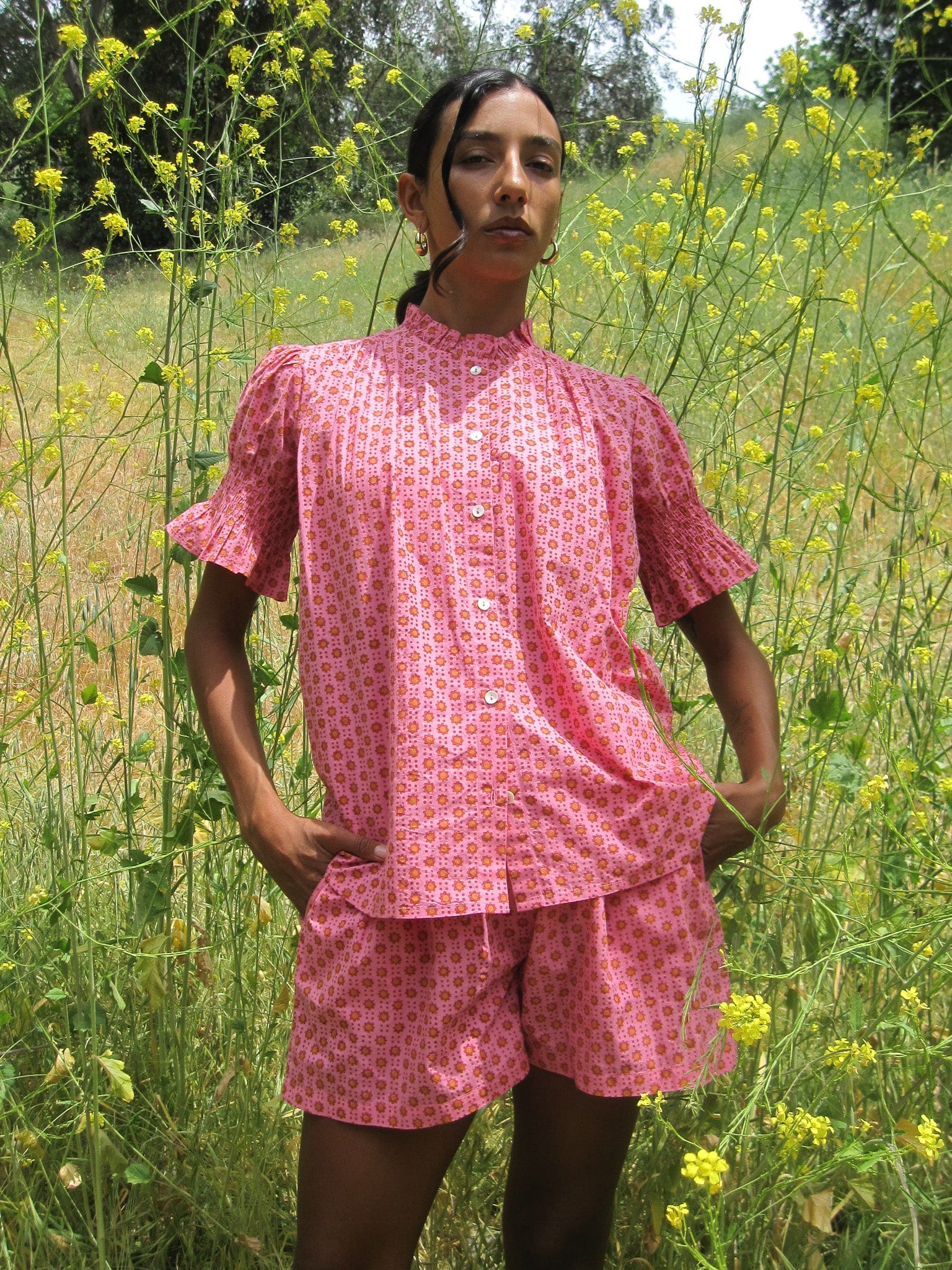 MILLE Clothing Marnie Top in Carmine Dot
