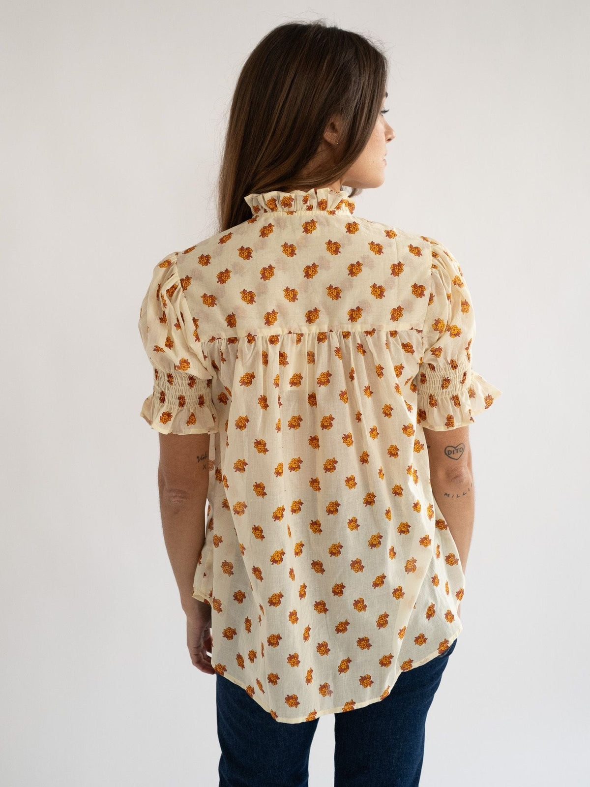 Marnie Top in Honey Petite Bouquet — The cloth