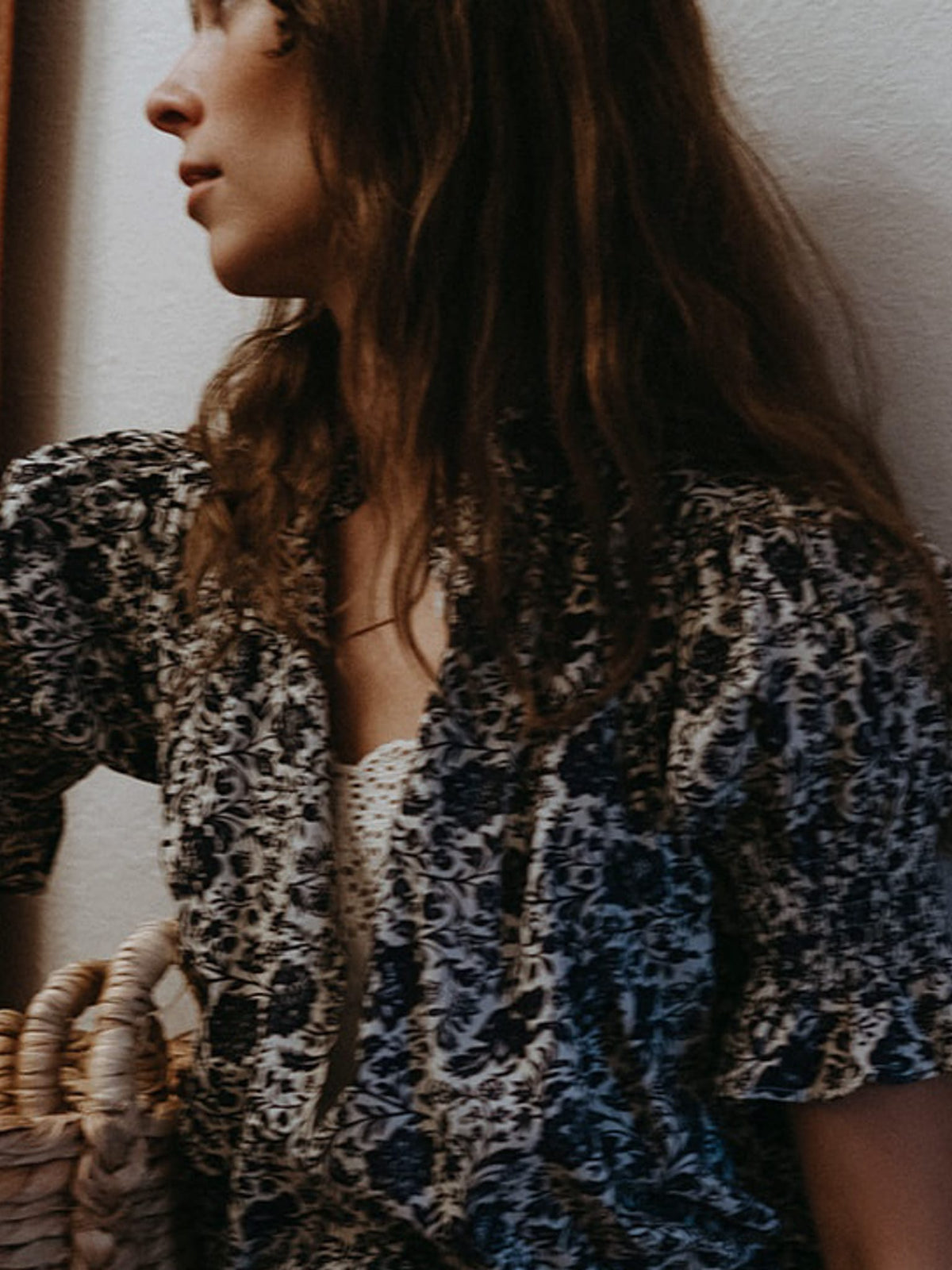 Marnie Top in Indigo Floral — The cloth