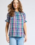 MILLE Clothing Marnie Top in Ivy Plaid