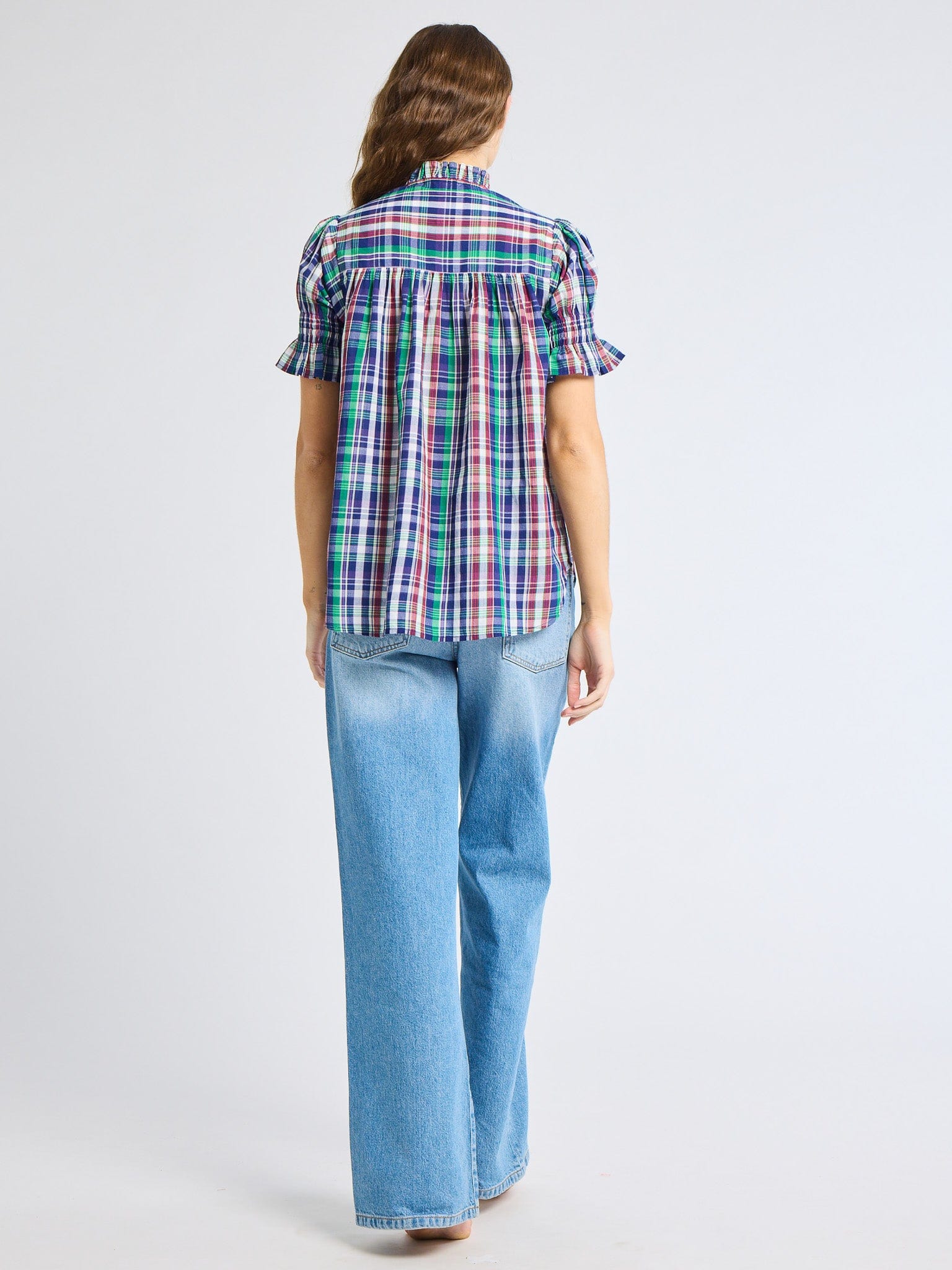 MILLE Clothing Marnie Top in Ivy Plaid