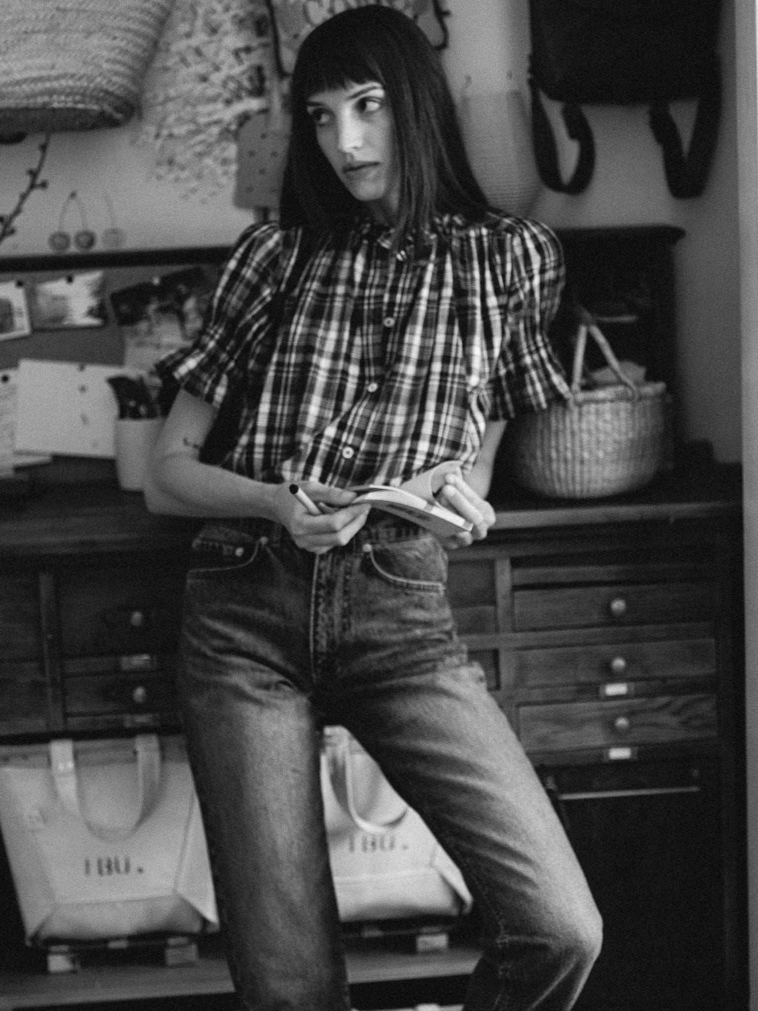 MILLE Clothing Marnie Top in Ivy Plaid