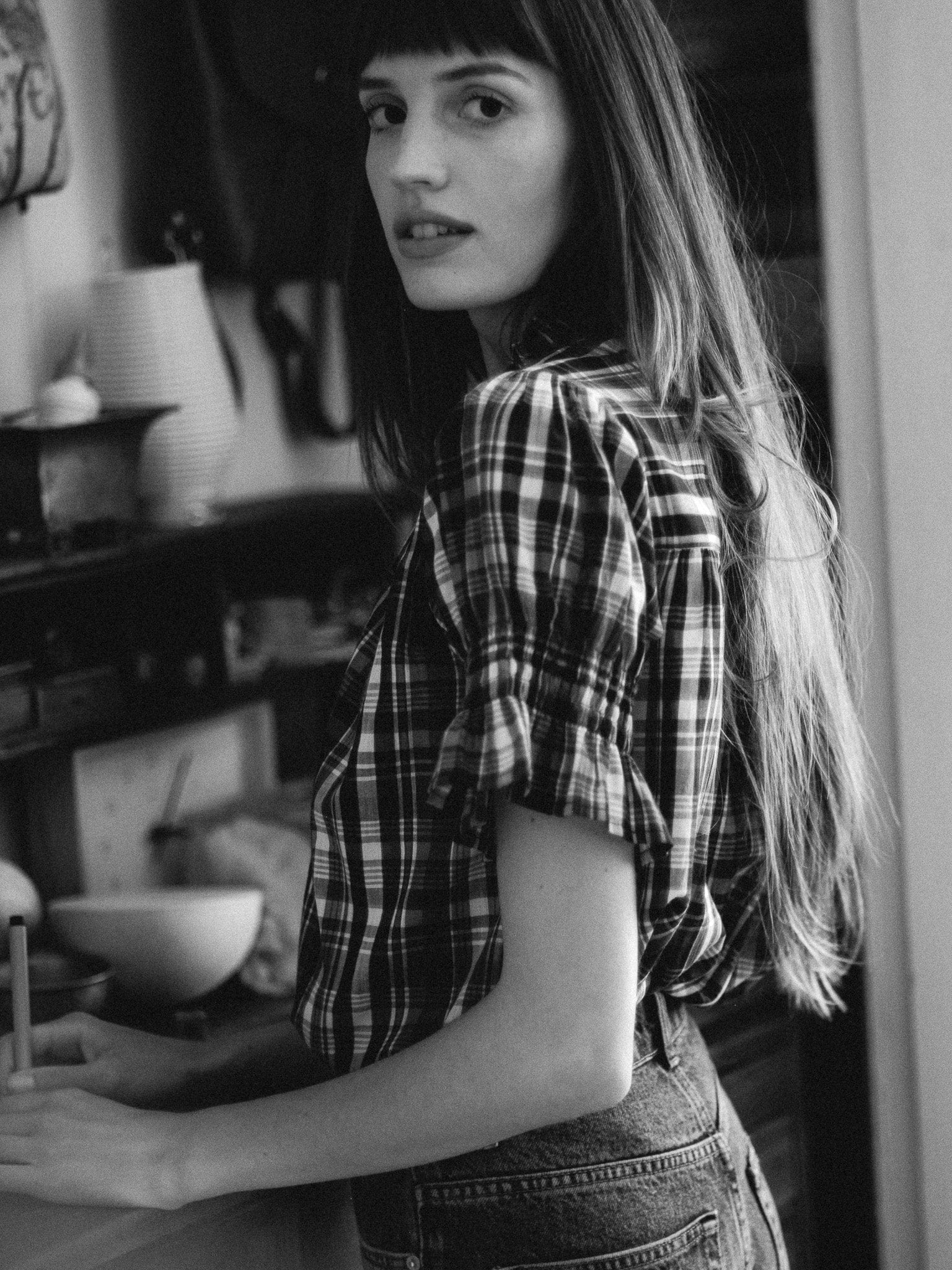 MILLE Clothing Marnie Top in Ivy Plaid