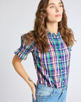 MILLE Clothing Marnie Top in Ivy Plaid