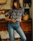 MILLE Clothing Marnie Top in Ivy Plaid